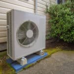 Air conditioning and heating unit for a residential house