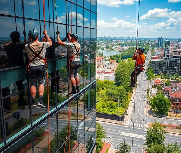 Jak bezpiecznie zlecić alpinistyczne mycie okien w Pruszkowie – kluczowe wskazówki dla każdego właściciela budynku
