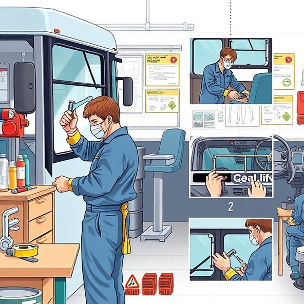 naprawa szyby w autokarze