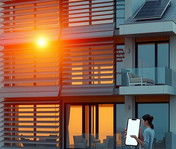 Czy żaluzje fasadowe skośne z inteligentnym sterowaniem obniżą rachunki?