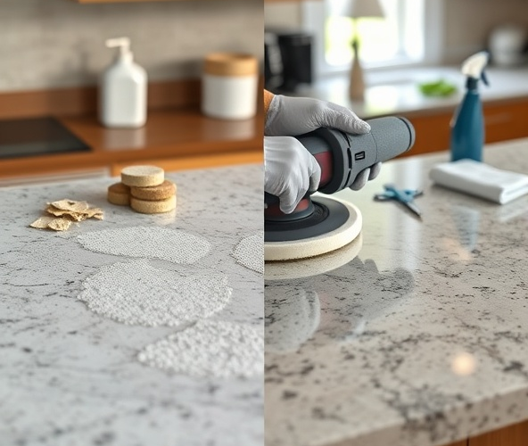 Jak samodzielnie wypolerować blat granitowy z lekkimi rysami?