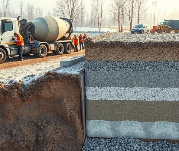 Jaki beton z Nadarzyna na mrozoodporne ławy fundamentowe na glinie?