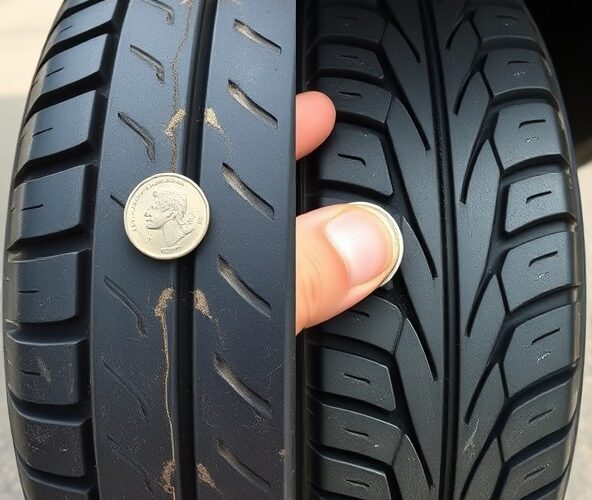 Który prosty test w aucie wykryje nadmiernie zużyty bieżnik?