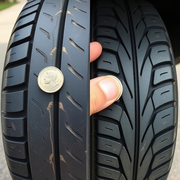 nadmiernie zużyty bieżnik