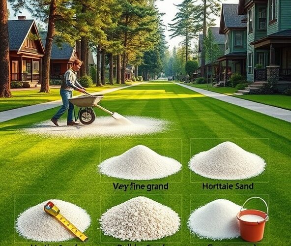 Ile piasku i jaki rodzaj do piaskowania trawników w Podkowie Leśnej?