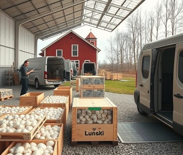 Który producent pieczarek z Łódzkiego oferuje elastyczne dostawy dla sklepów?