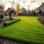 trawa z rolki błonie