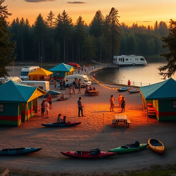 camping w polsce nad jeziorem