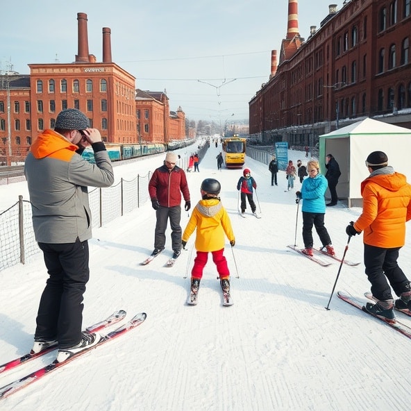 jazda na nartach łódź