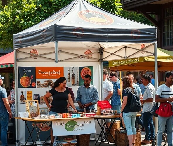 Jak namiot handlowy 2×2 z pełnym nadrukiem ścian zwiększy sprzedaż mobilnego stoiska na lokalnych targach?