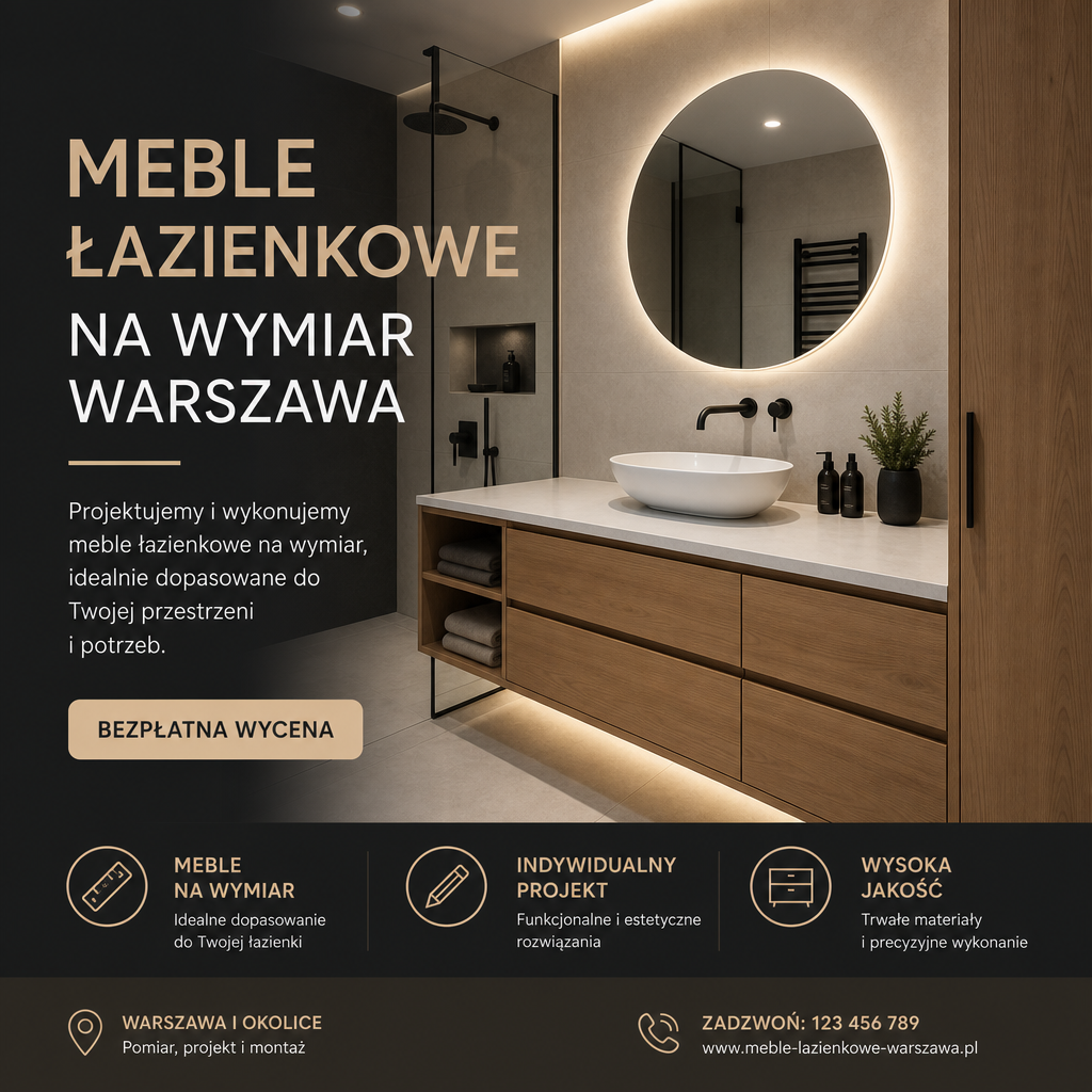 meble łazienkowe na wymiar warszawa